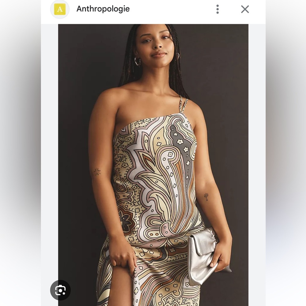Anthropologie plus size 2x Bl-nk London Neutral Slip Dress - NWT